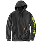 CARHARTT MIDWEIGHT HOODED LOGO SWEATSHIRT - CARBON HEATHER