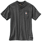 CARHARTT WORKWEAR SHORT-SLEEVE HENLEY T-SHIRT - CARBON HEATHER