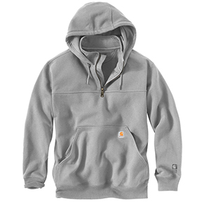 CARHARTT RAIN DEFENDER HEAVYWEIGHT QUARTER-ZIP SWEATSHIRT- HEATHER GRAY