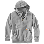 CARHARTT RAIN DEFENDER HEAVYWEIGHT QUARTER-ZIP SWEATSHIRT- HEATHER GRAY