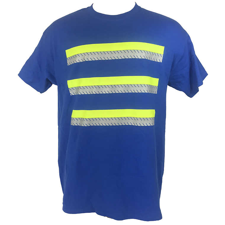 WORK 'n MORE - 3-STRIPE SAFETY SHORT SLEEVE T-SHIRT FOR