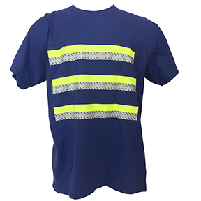 3-STRIPE SAFETY SHORT SLEEVE T-SHIRT FOR ENHANCED VISIBILITY - METROPOLITAN