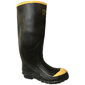 16"H MEN'S RUBBER BOOTS STEEL TOE - BLACK