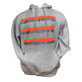 3-STRIPE SAFETY HOODIE FOR ENHANCED VISIBILITY - ASH