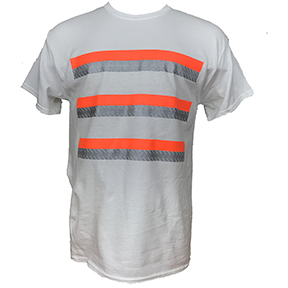 3-STRIPE SAFETY SHORT SLEEVE T-SHIRT FOR ENHANCED VISIBILITY - WHITE