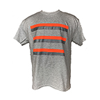 3-STRIPE SAFETY SHORT SLEEVE T-SHIRT FOR ENHANCED VISIBILITY - ASH