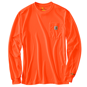 CARHARTT FORCE COLOR ENHANCED LONG-SLEEVE T-SHIRT - ORANGE