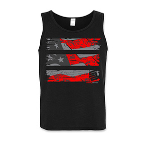 OLD GLORY STEALTH TANK TOP - RED/BLACK