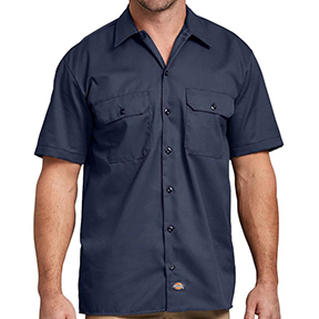 DICKIES - SHORT SLEEVE WORK SHIRT - NAVY