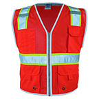 ML KISHIGO PREMIUM BRILLIANT HEAVY DUTY SAFETY VEST - RED