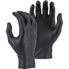 MAJESTIC SUPER GRIP DISPOSABLE GLOVES WITH EMBOSSED FISH SCALE PATTERN