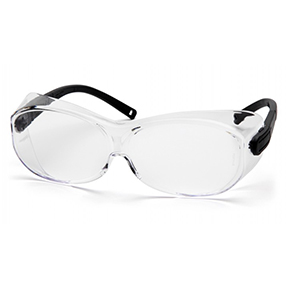 OTS H2X ANTI-FOG LENS W/BLACK TEMPLES - CLEAR