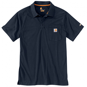 CARHARTT FORCE® COTTON DELMONT POCKET POLO - NAVY