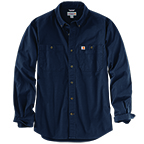 CARHARTT RUGGED FLEX RIGBY LONG-SLEEVE WORK SHIRT - NAVY