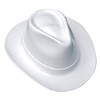 COWBOY STYLE HARD HAT W/RATCHET SUSPENSION - WHITE