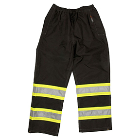 WORK KING CLASS E 300D RIPSTOP CONTRASTING RAIN PANT - BLACK