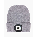 RECHARGEABLE LED BEANIE - GREY