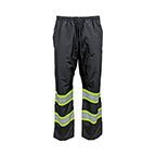 WORK KING HI-VIS CLASS E PACKABLE RAIN PANTS - BLACK