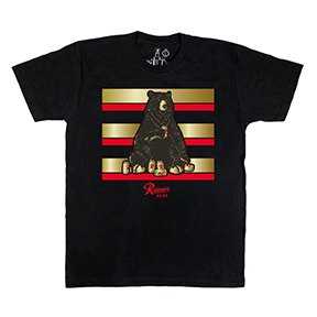 HI-VIS RAINIER BEAR TSHIRT - BLACK