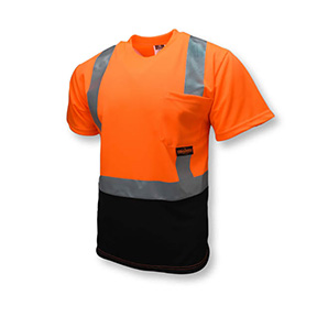 RADIANS TYPE R CLASS 2 SHORT SLEEVE BLACK BOTTOM SHIRT - ORANGE