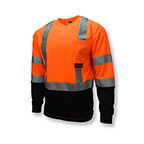 RADIANS TYPE R CLASS 3 LONG SLEEVE BLACK BOTTOM SHIRT - ORANGE