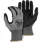 MAJESTIC GLOVE CUT-LESS WATCHDOG W/ FOAM NITRILE PALM COATING - BLACK