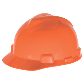 V-GARD HARD HAT W/FAS-TRAC SUSPENSION  HI-VIZ ORANGE