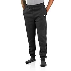 RELAXED FIT MIDWEIGHT TAPERED SWEATPANTS - BLACK