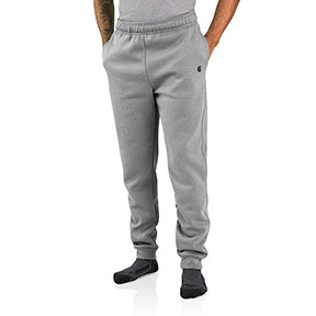 RELAXED FIT MIDWEIGHT TAPERED SWEATPANTS - HEATHER GRAY