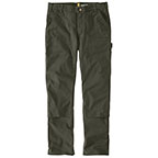 RUGGED FLEX RELAXED FIT DUCK DOUBLE FRONT PANT - MOSS