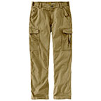 RUGGED FLEX RELAXED FIT CANVAS CARGO WORK PANT - DARK KHAKI