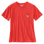 WOMEN'S LOOSE FIT HEAVYWEIGHT SHORT-SLEEVE POCKET T-SHIRT- CURRANT HEATHER