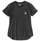 WOMEN'S FORCE RELAXED FIT MIDWEIGHT POCKET T-SHIRT - CARBON HEATHER