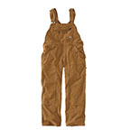 WOMEN'S RUGGED FLEX LOOSE FIT CANVAS BIB OVERALL - CARHARTT BROWN