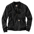 WOMEN'S RUGGED FLEX RELAXED FIT CANVAS JACKET - BLACK