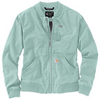 WOMEN'S RUGGED FLEX RELAXED FIT CANVAS JACKET - BLUE SURF