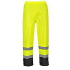 H444 - Hi-Vis Classic Contrast Rain Pants-Yellow/Black
