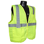 RADIANS ECONOMY TYPE R CLASS 2 SOLID SAFETY VEST W/ZIPPER - YELLOW/LIME