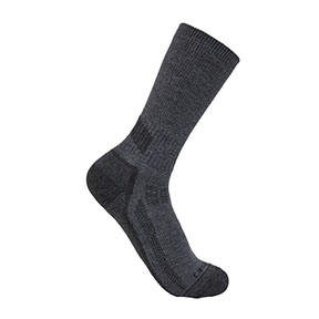 CARHARTT FORCE MIDWEIGHT CREW SOCK 3-PACK- CHARCOAL