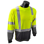 RADIANS TYPE R CLASS 3 BLACK BOTTOM WICKING BIRDSEYE MESH SAFETY SHIRT -