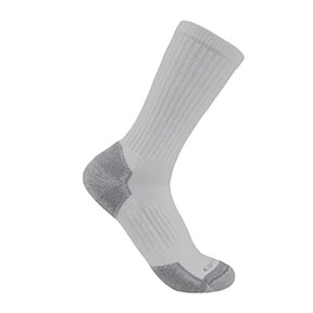 CARHARTT MIDWEIGHT COTTON BLEND CREW SOCK 3-PACK- GREY