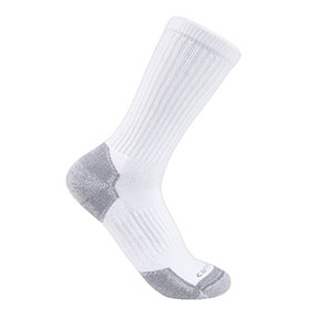 CARHARTT MIDWEIGHT COTTON BLEND CREW SOCK 3-PACK- WHITE