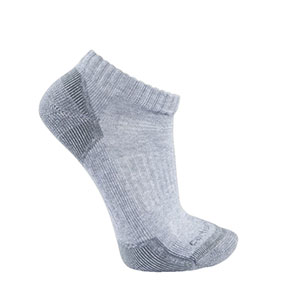 CARHARTT MIDWEIGHT COTTON BLEND LOW CUT SOCK 3-PACK- GREY