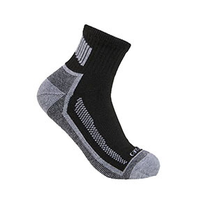 CARHARTT FORCE MIDWEIGHT QUARTER SOCK 3-PACK- BLACK