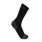 CARHARTT MIDWEIGHT COTTON BLEND STEEL TOE BOOT SOCK 2-PACK- BLACK