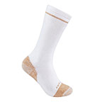 CARHARTT MIDWEIGHT COTTON BLEND STEEL TOE BOOT SOCK 2-PACK- WHITE