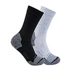 WOMEN'S CARHARTT FORCE LIGHTWEIGHT CREW SOCK 2-PACK- ASSORTED