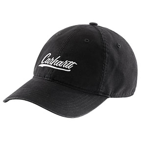 WOMEN'S CANVAS SCRIPT GRAPHIC CAP - BLACK