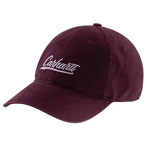 WOMEN'S CANVAS SCRIPT GRAPHIC CAP - BLACKBERRY