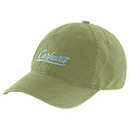 WOMEN'S CANVAS SCRIPT GRAPHIC CAP - GREEN OLIVE